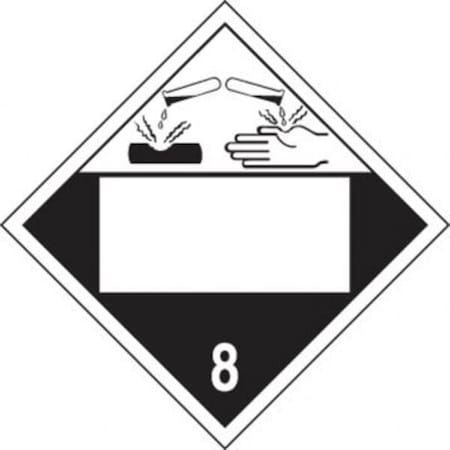 Accuform BLANK DOT PLACARD HAZARD CLASS 8 MPL4DG8MG1 MPL4DG8MG1